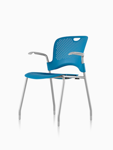 Blue Caper Stacking Chair. Select to go to the Caper Stacking Chair product page. 