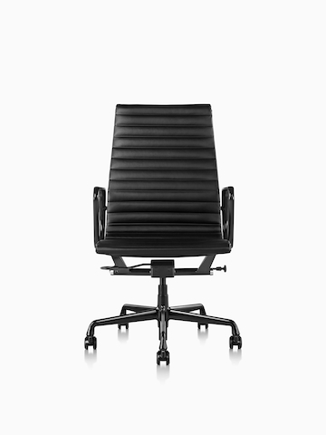 Black Eames Aluminum Group Chair.