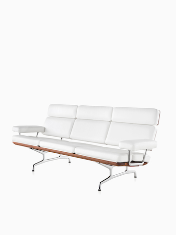 White Eames Sofa. Select to go to the Eames Sofa product page. 