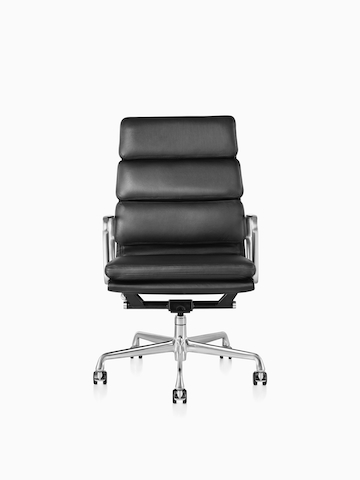 Black Eames Soft Pad Chair.