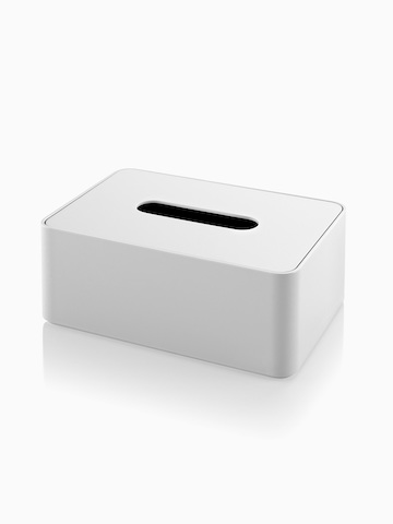 A white Formwork Tissue Box. Select to go to the Formwork Tissue Box product page.