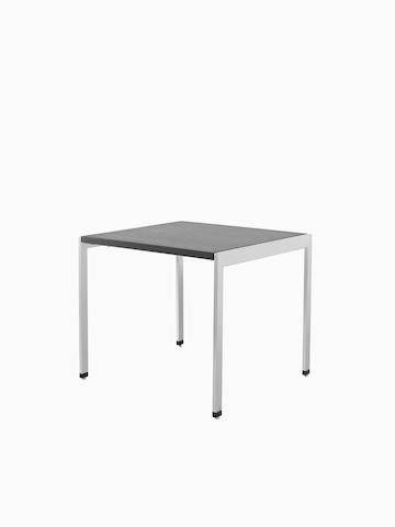 A square H Frame Table with a black top. Select to go to the H Frame Tables product page. 