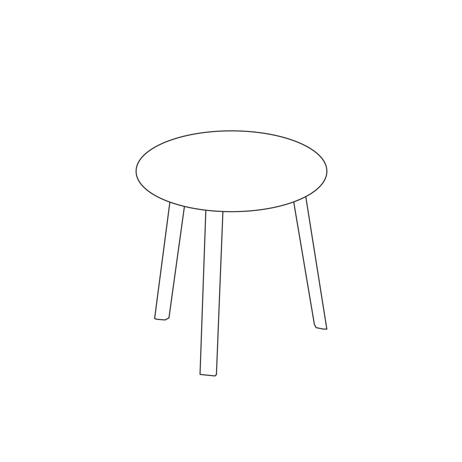 A line drawing of Bella Side Table–High.