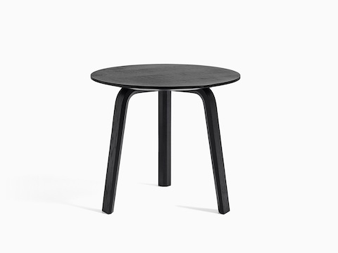Black Bella Side Table, viewed from the front.