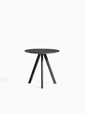 Black Copenhague Side Table, viewed from the front.