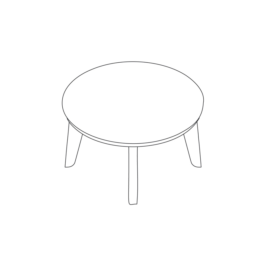A line drawing of Dalby Coffee Table–Round.