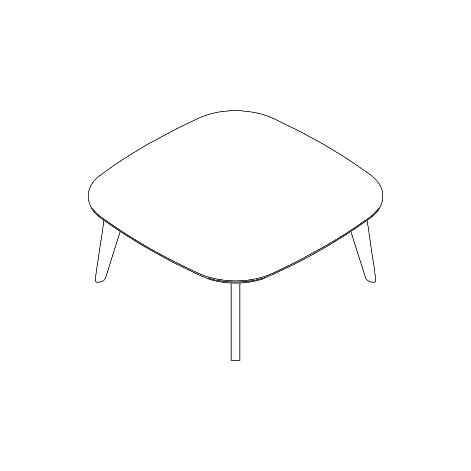 A line drawing of Dalby Coffee Table–Square.