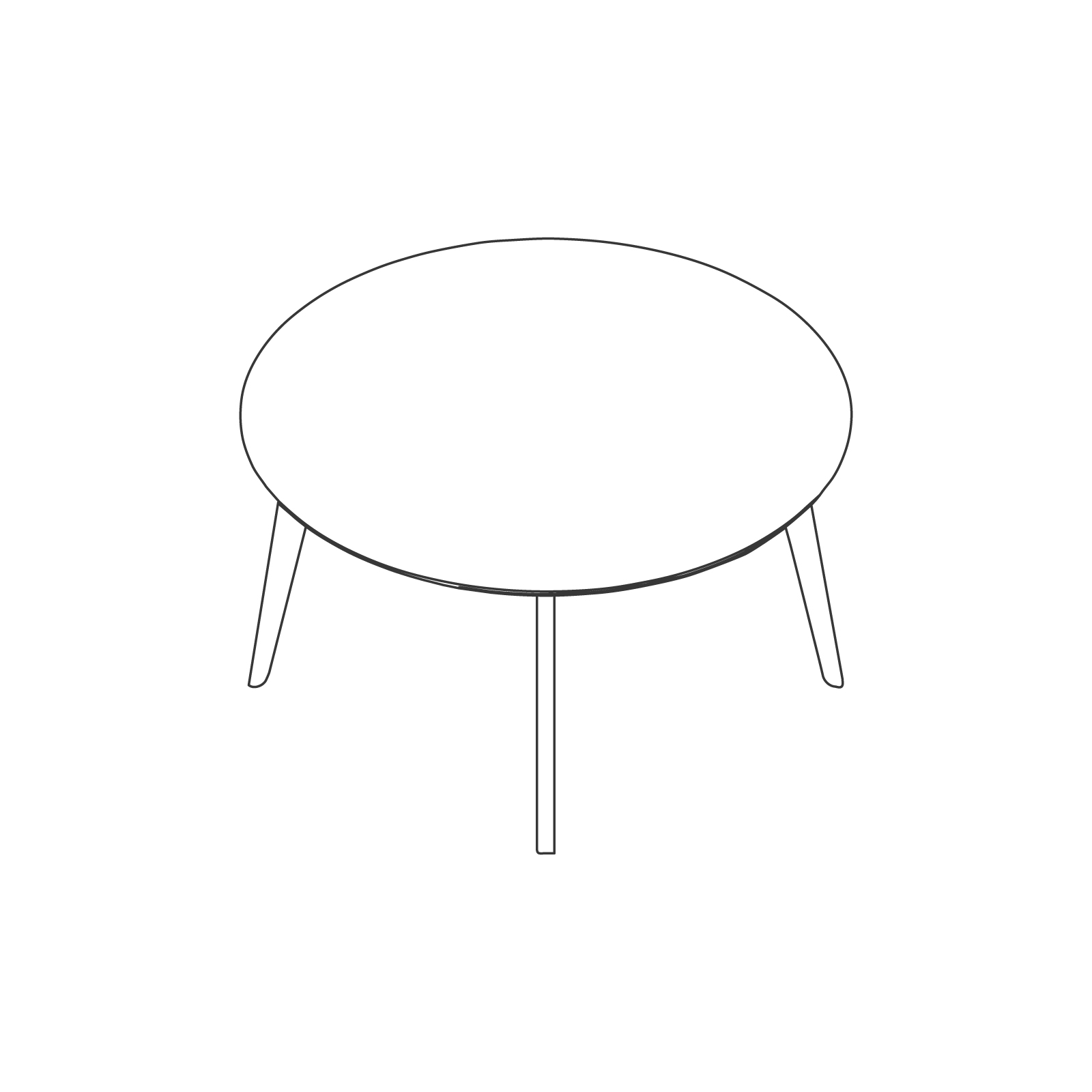 A line drawing of Dalby Conference Table–Round.