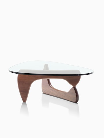 A glass-top Noguchi Table. Select to go to the Noguchi Table product page. 
