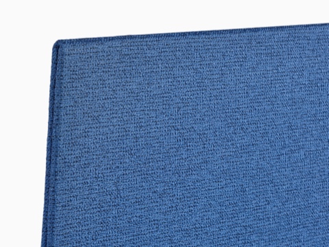 Close-up view of the fabric on a blue Personal Side Screen.