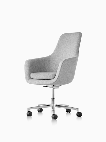 Light gray Saiba office chair. Select to go to the Saiba Chair product page.