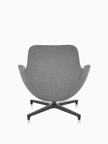 Gray Saiba Lounge Chair, viewed from the rear. 