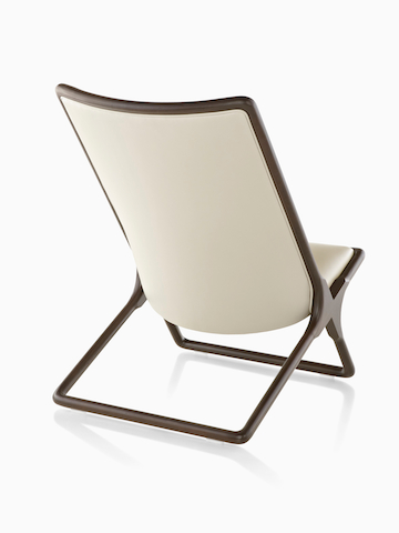 Cream Scissor Chair, viewed from the back at an angle.