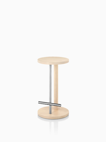 Spot Stool with a light wood finish. Select to go to the Spot Stools product page.