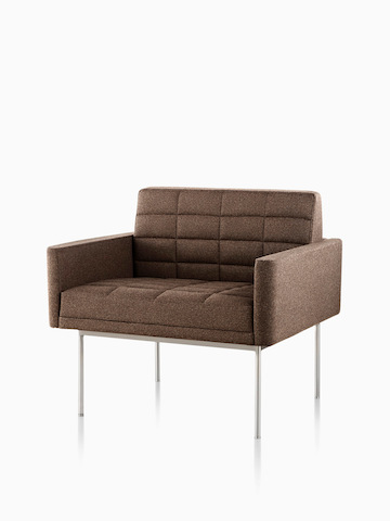 Brown Tuxedo lounge chair. Select to go to the Tuxedo Lounge Seating product page.