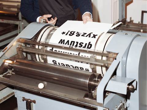 Spiekermann's printing studio in Berlin, Germany