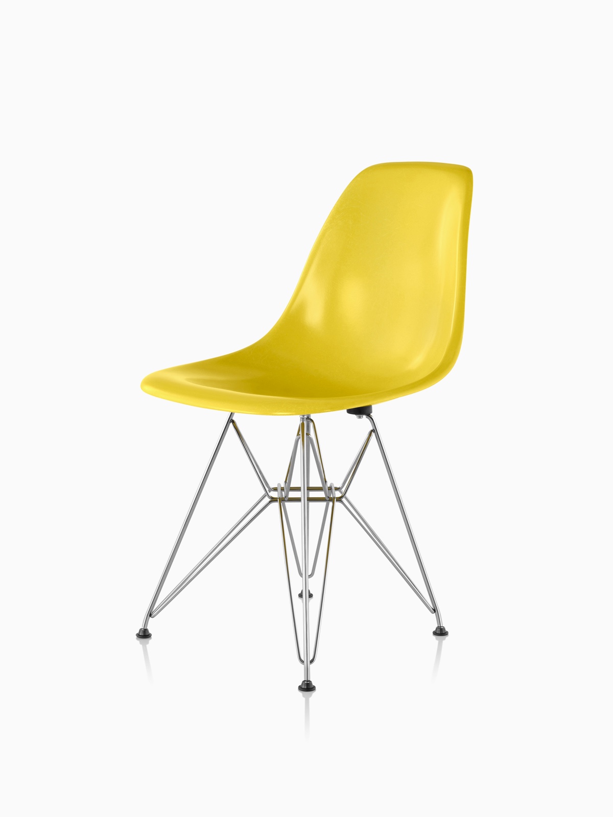 Eames Molded Fiberglass Side Chair, Wire Base