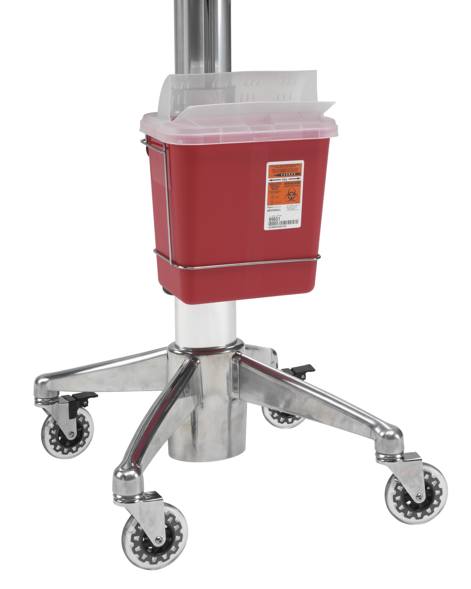 Mobile Technology Cart with Sharps Container and Holder