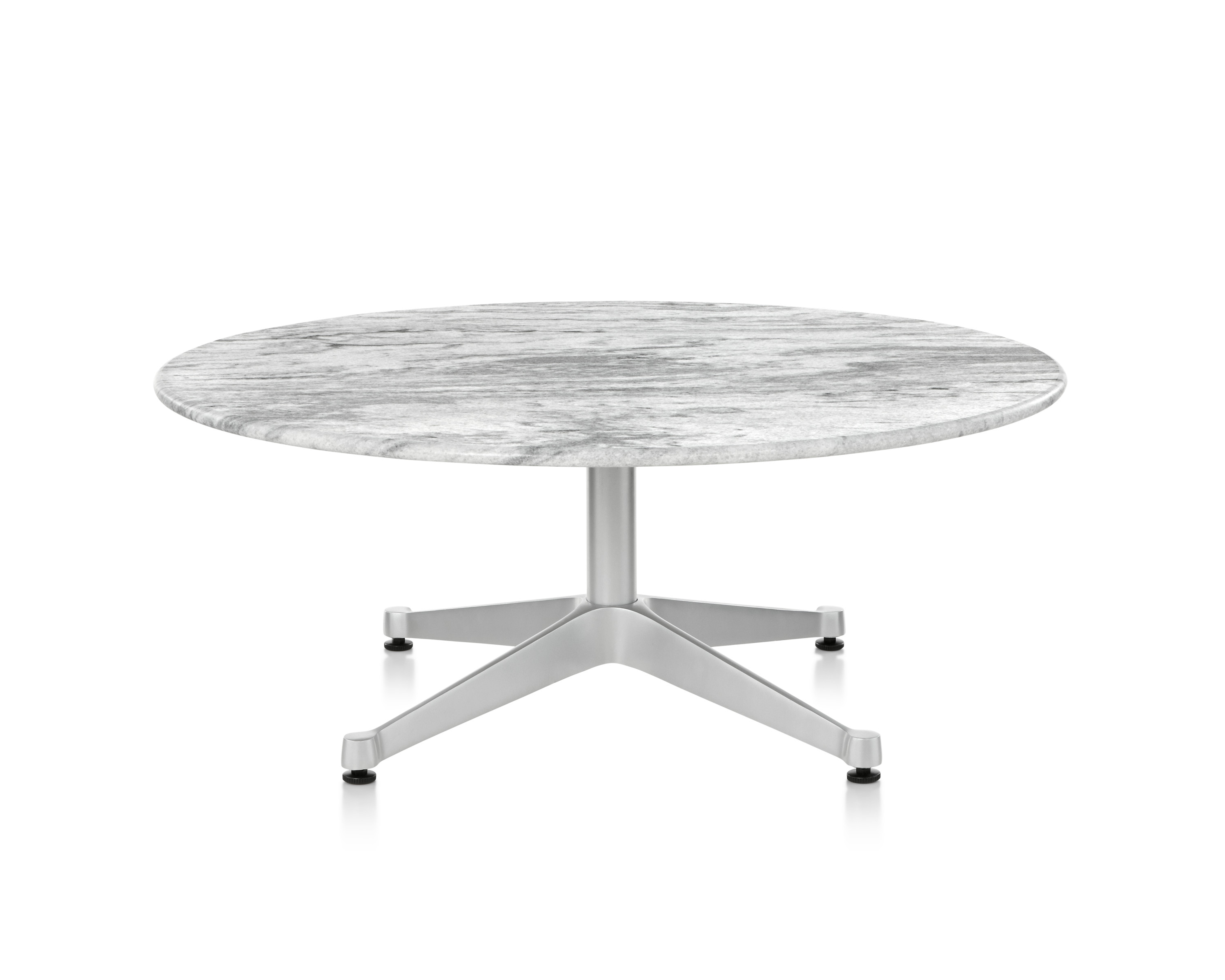 Eames Round Table, Contract Base, Stone Top - Herman Miller