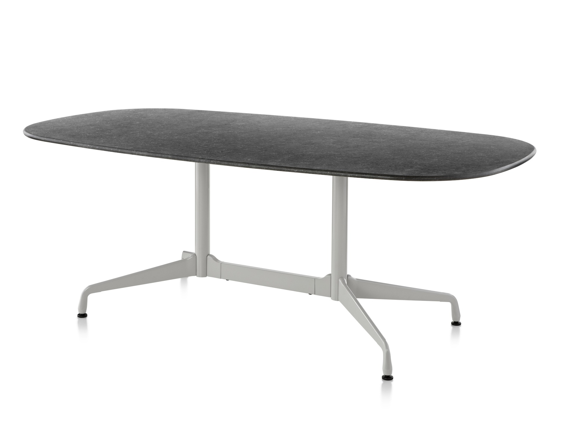 Eames Oval Table, Segmented Base, Stone Top