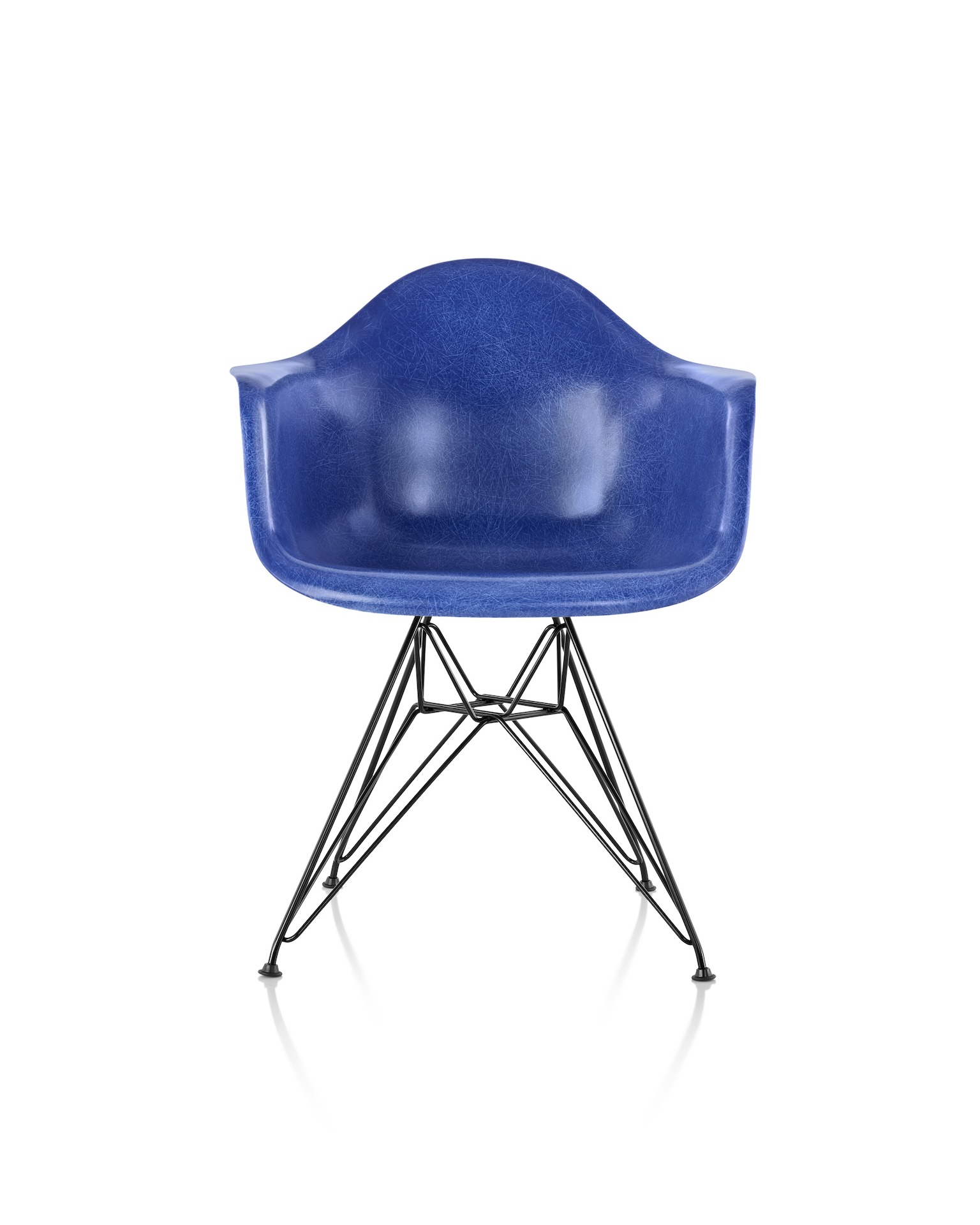 Eames Molded Fiberglass Armchair, Wire Base Herman Miller