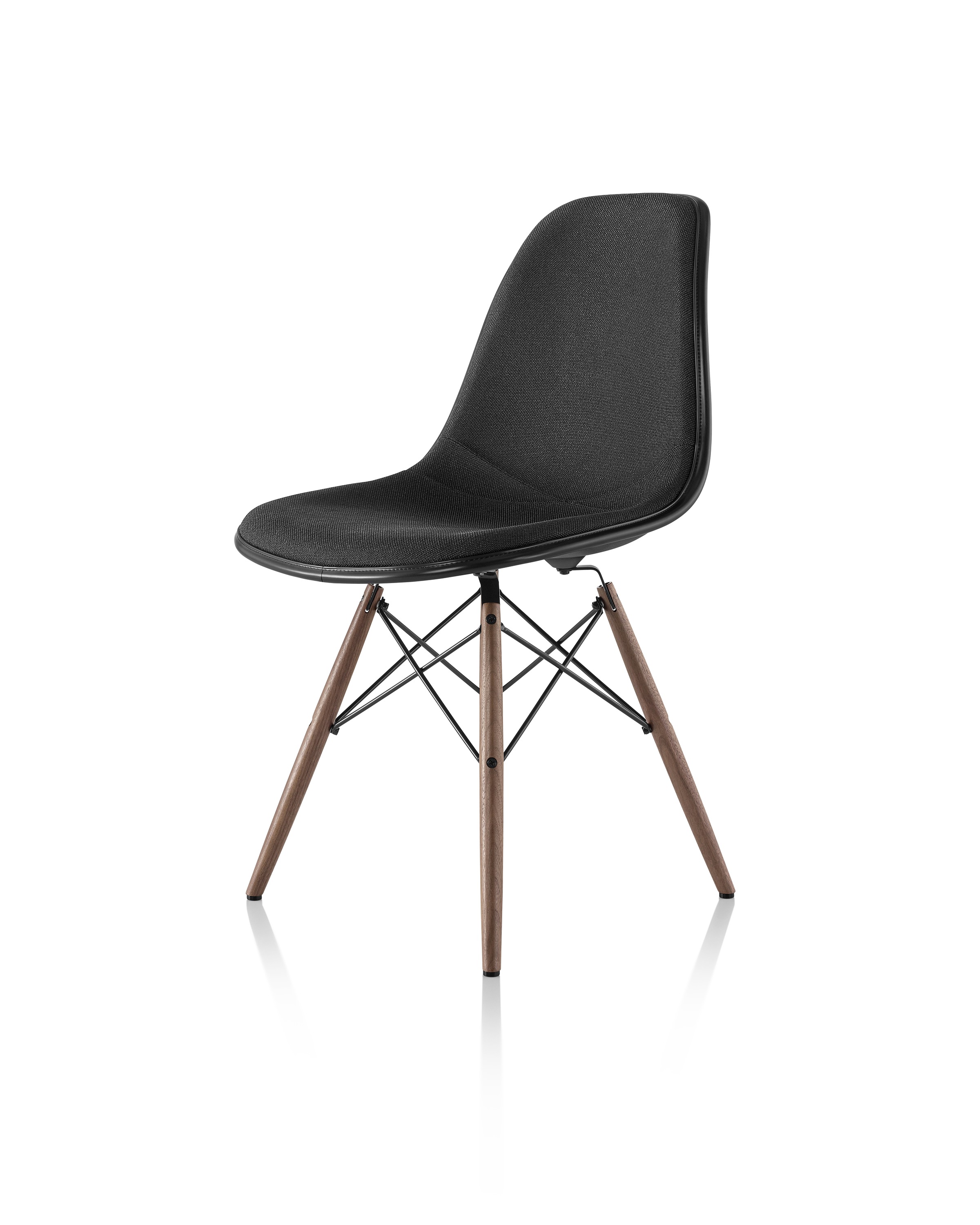 Eames Molded Plastic Side Chair Dowel Base Fully Upholstered 3d Product Models Herman Miller