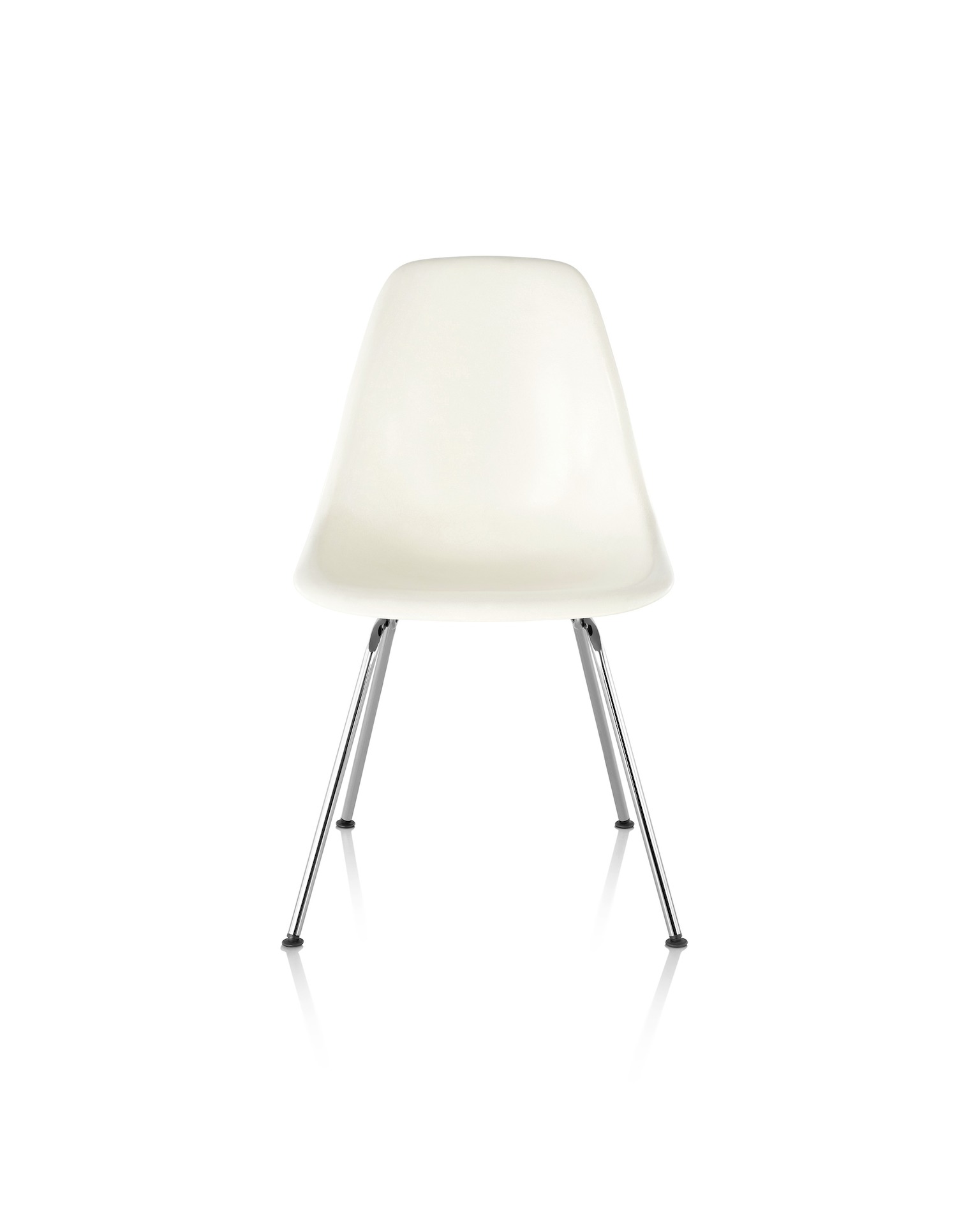Eames Molded Plastic Side Chair, 4-Leg Base