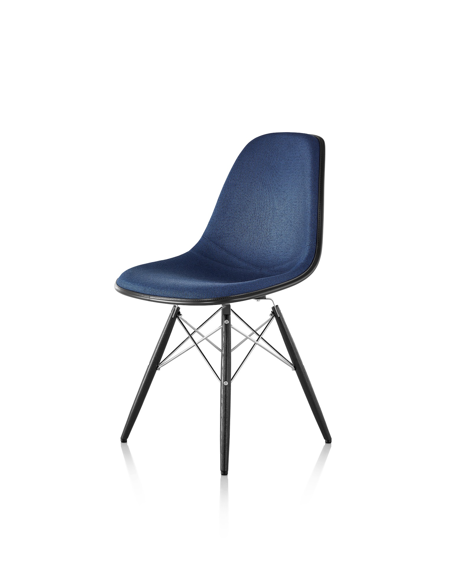 Eames Molded Fiberglass Side Chair, Upholstered 