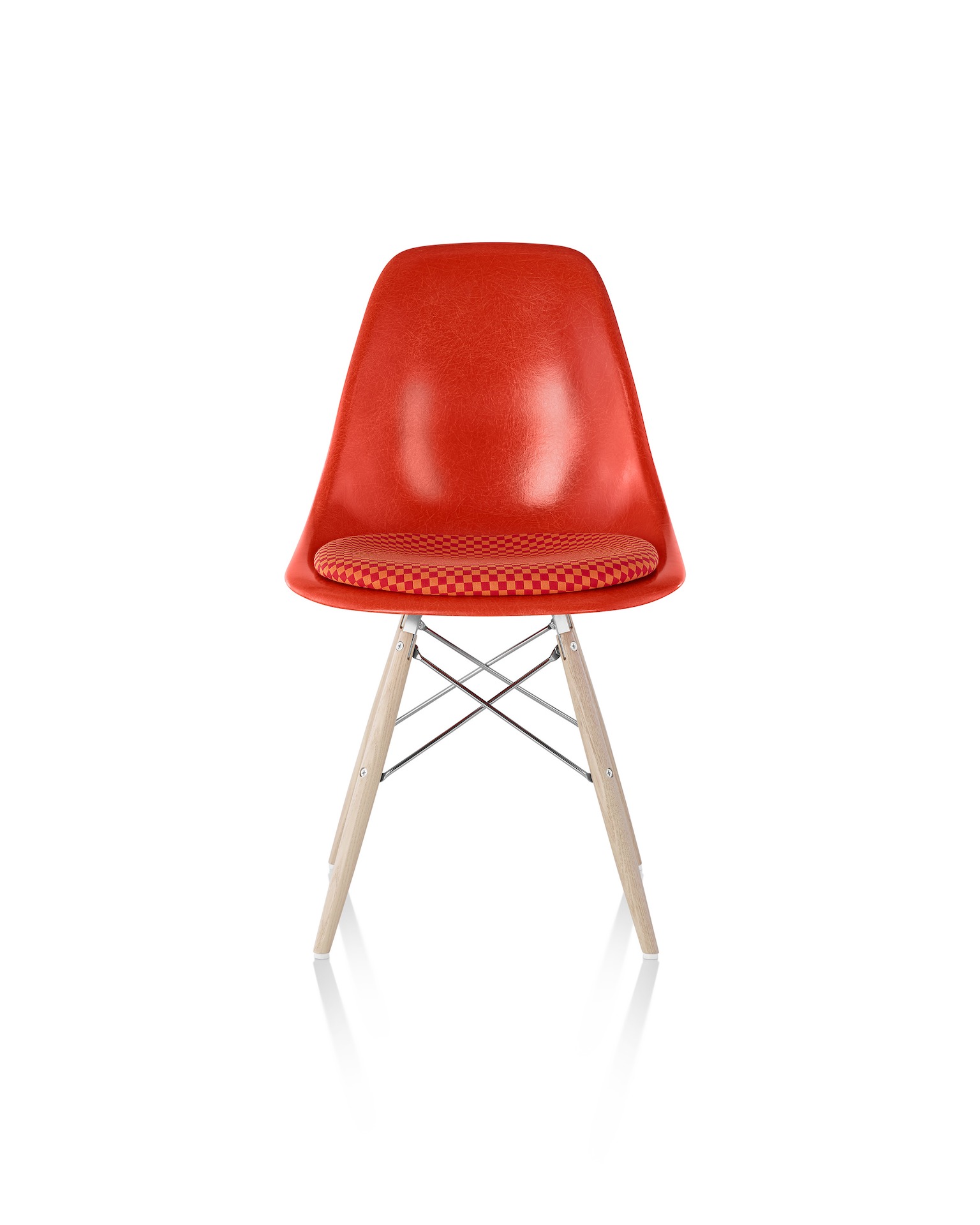 Eames Molded Fiberglass Chair with Seat Pad Herman Miller