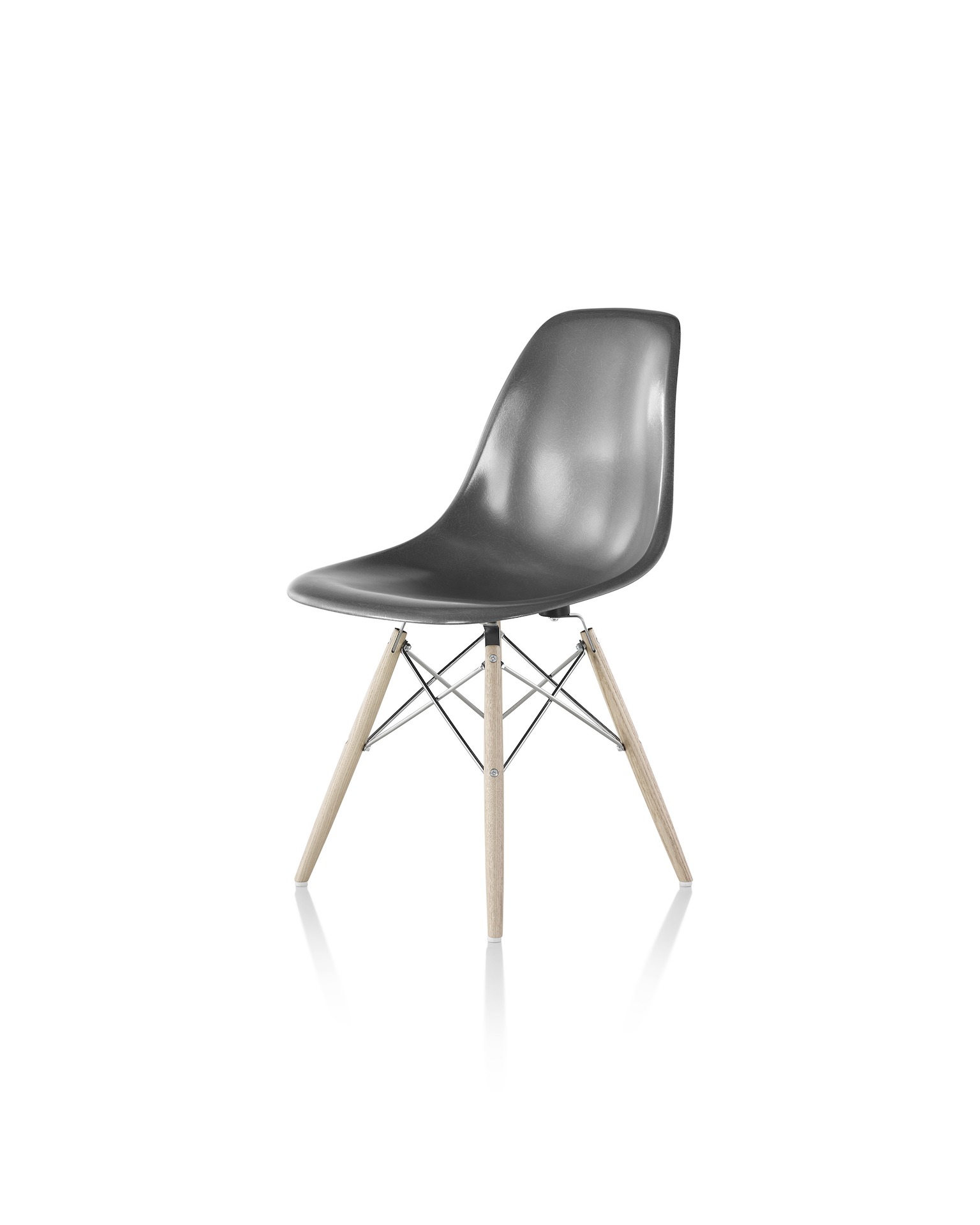 Eames Molded Fiberglass Chair, Dowel Base Herman Miller