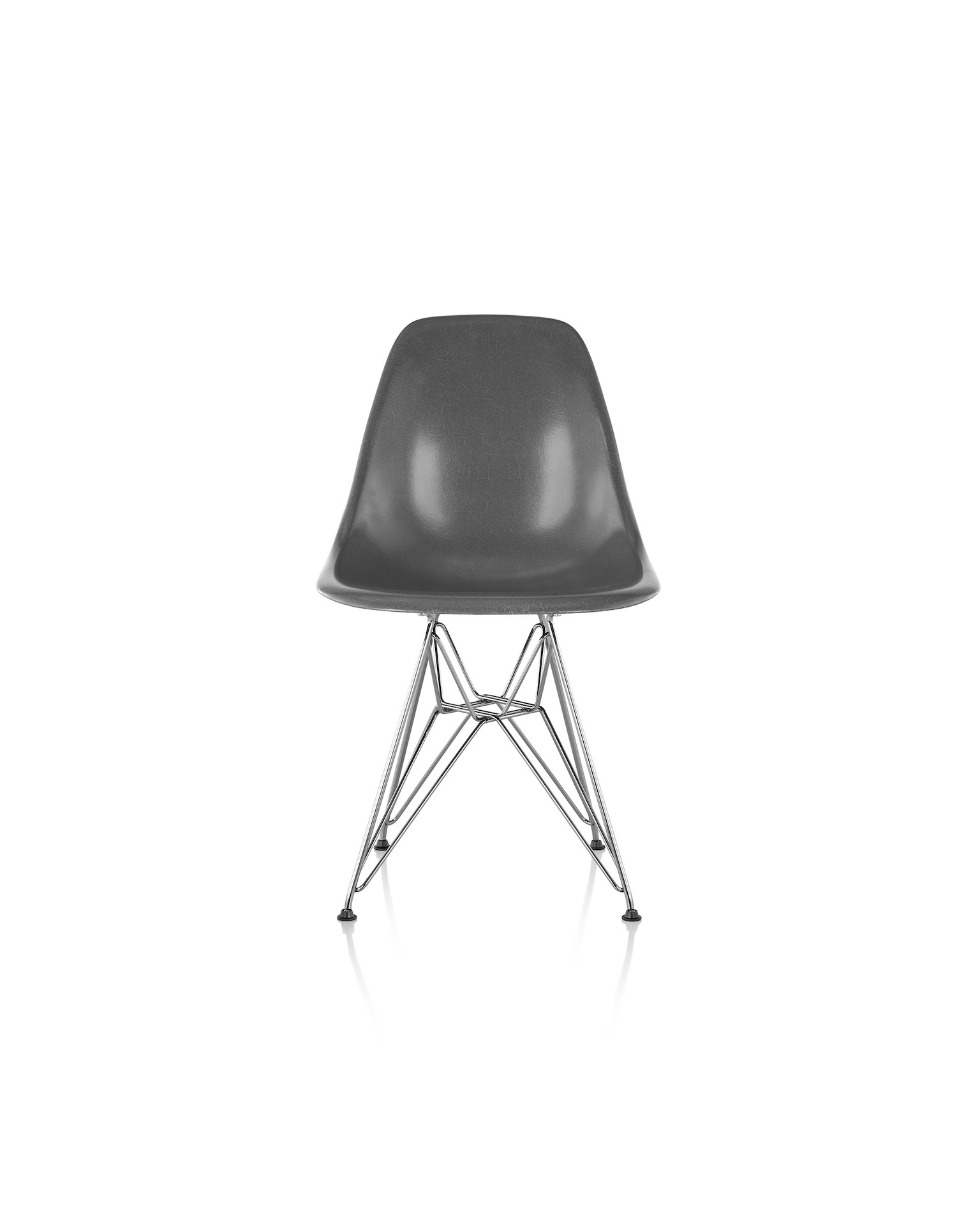 Eames Molded Fiberglass Side Chair, Wire Base