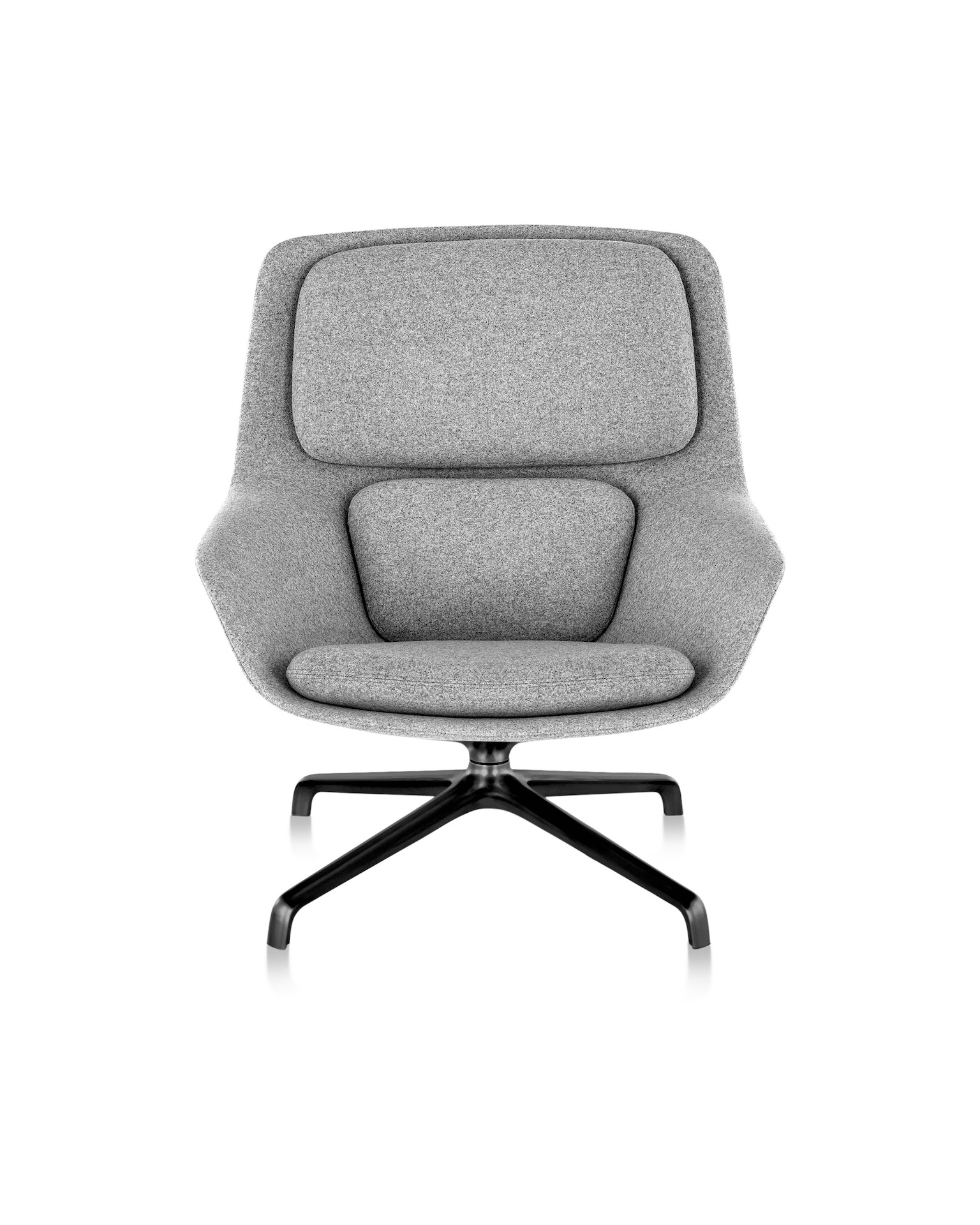 Striad Mid-Back Lounge Chair, Four Star Base