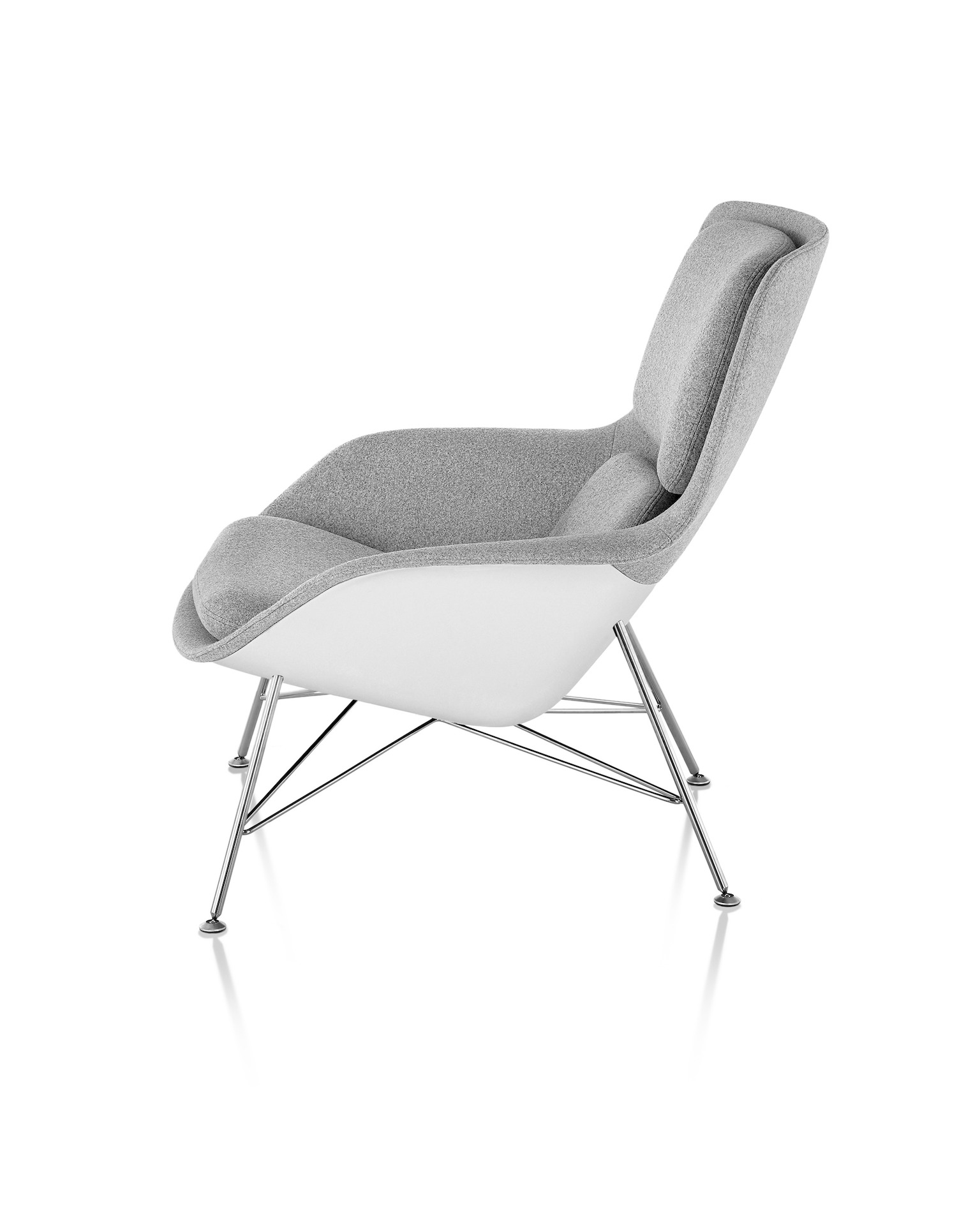 Striad Mid-Back Lounge Chair, Wire Base