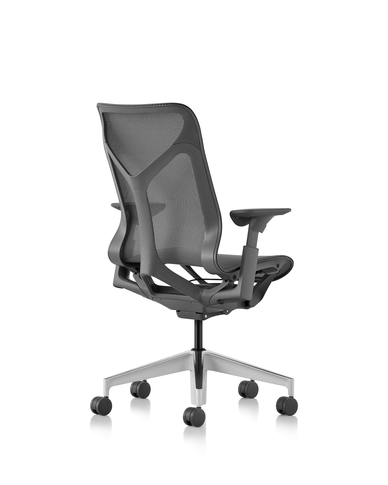 Cosm mid back chair, back angle in carbon