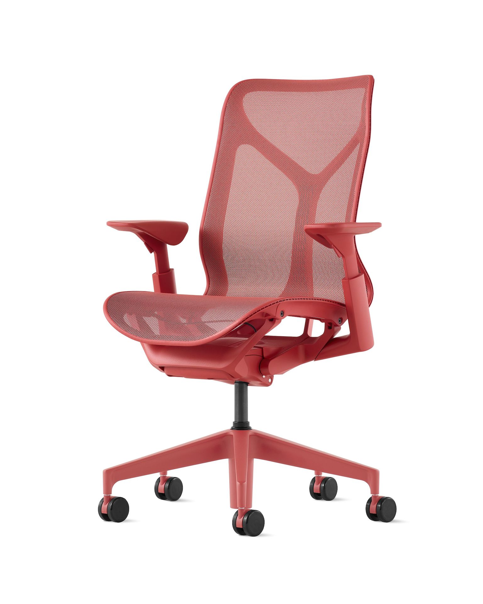 A canyon mid-back Cosm Chair with height adjustable arms.