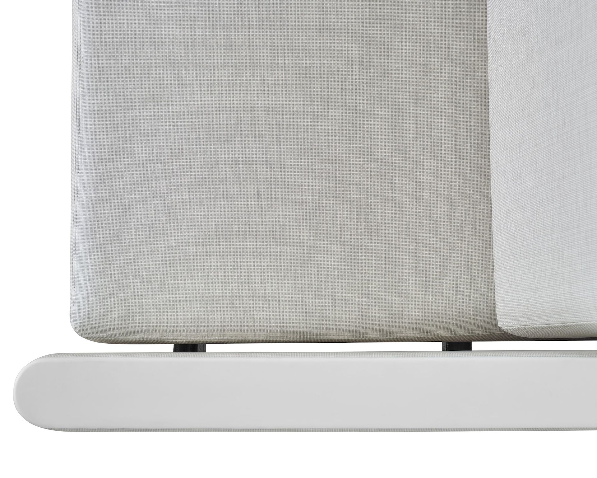 Detail view of Palisade Flop Sofa on white sweep.