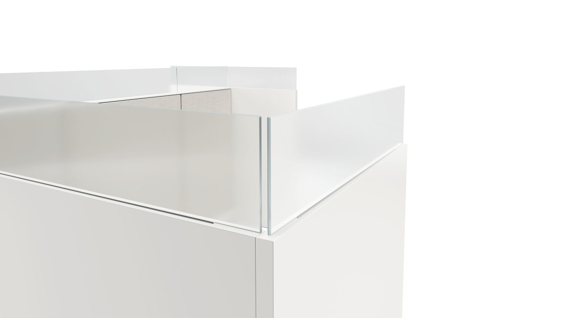 Detail rendering featuring Canvas glass gallery Panel