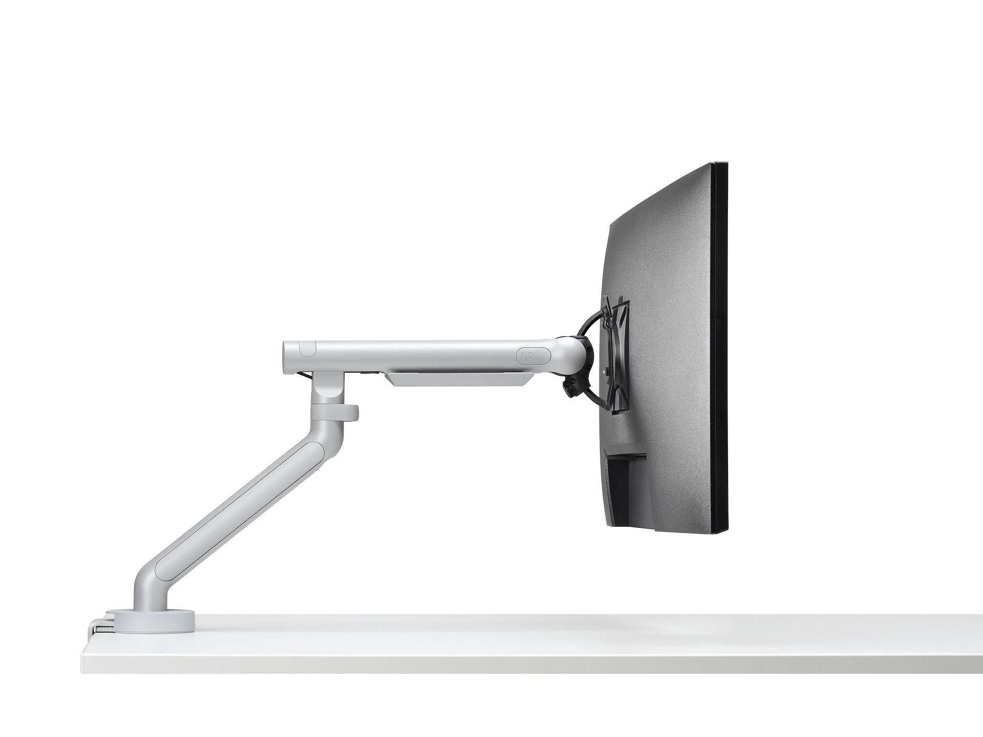 Flo Monitor Arm, Silver