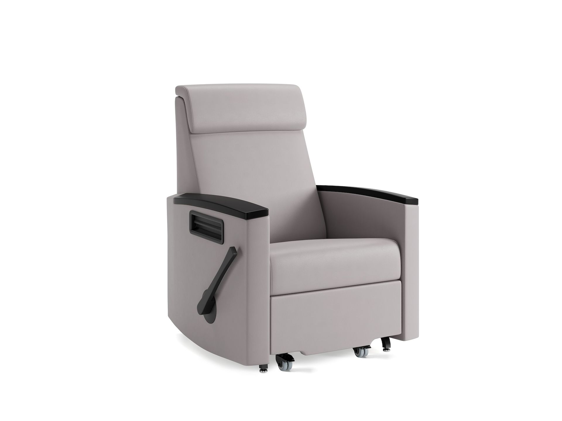 Consoul Reclining Glider, black arm caps