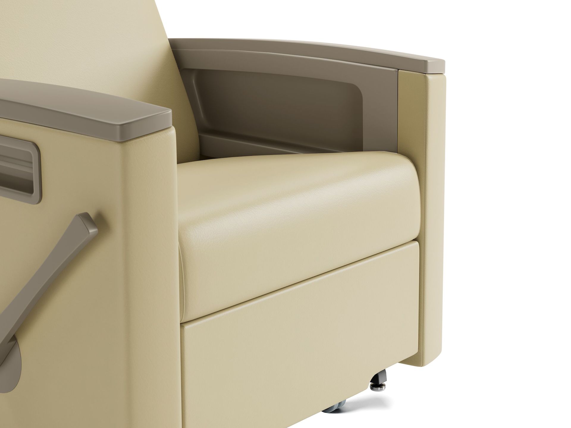 Consoul Reclining Glider, arm storage