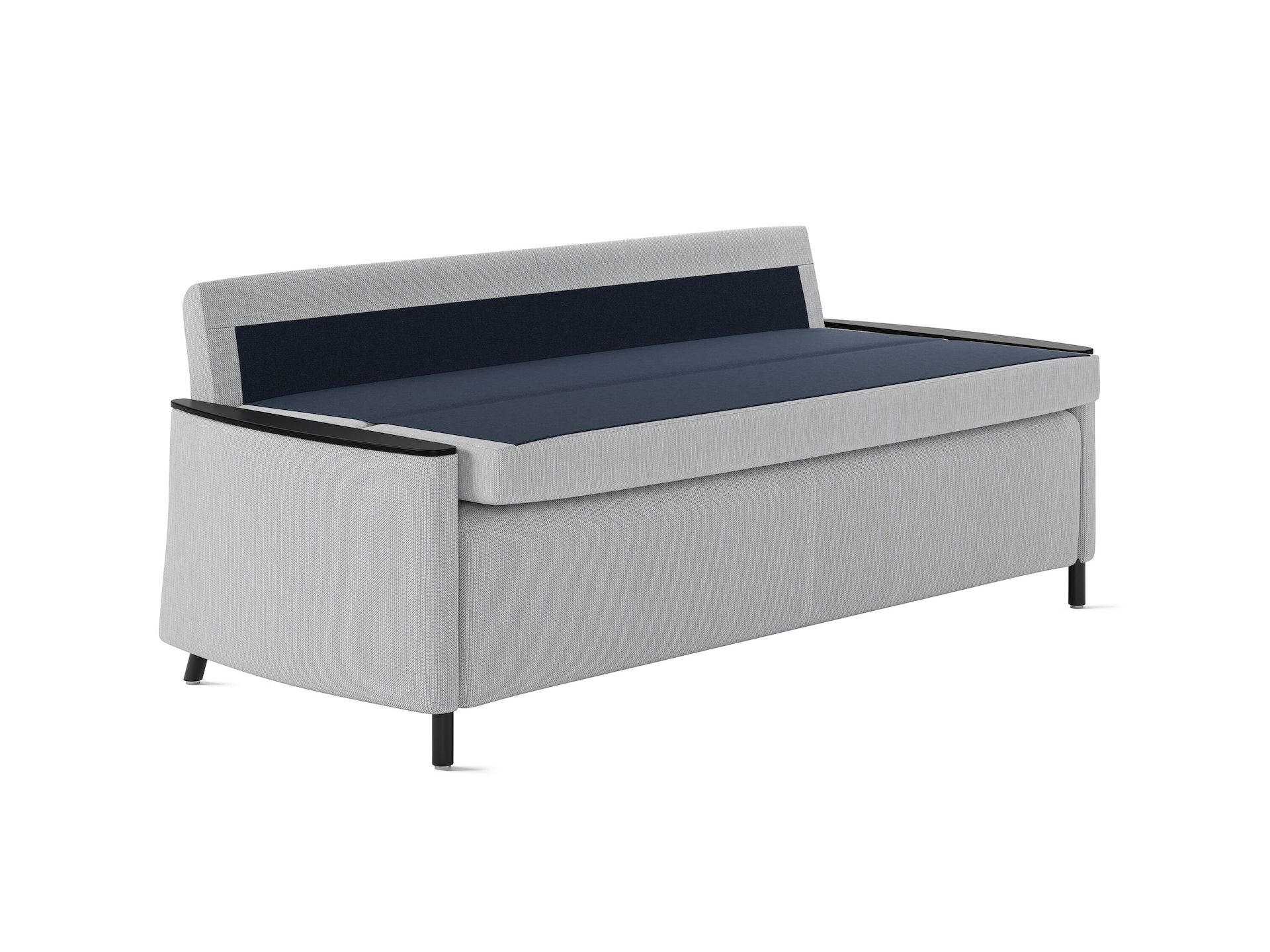 Pamona Flop Sofa, light grey, laid down for bed