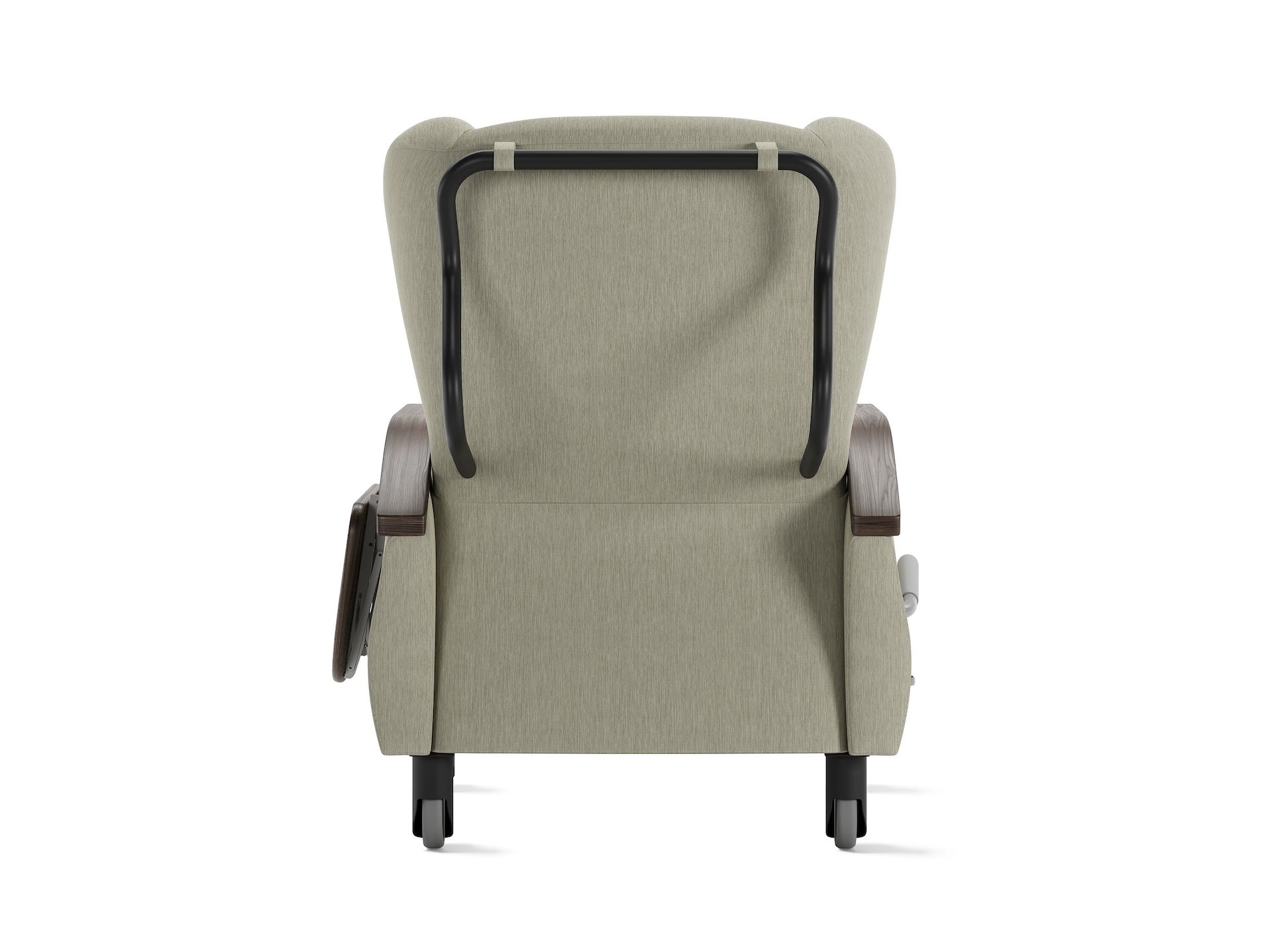 Serenity Recliner, standard, light grey, back, push bar