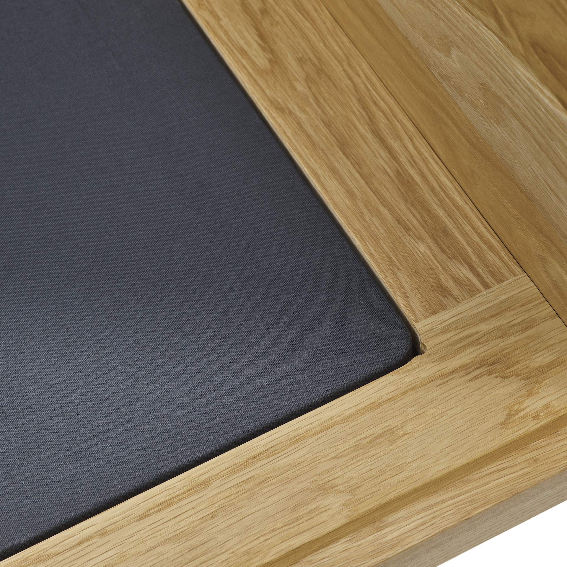 Pawson Drift Sofa, detail, hidden suspension, oak
