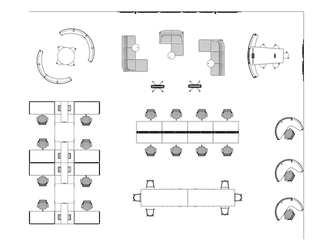 A line drawing viewed from above - Clubhouse 019