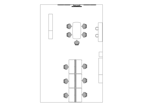 A line drawing viewed from above - Clubhouse 032