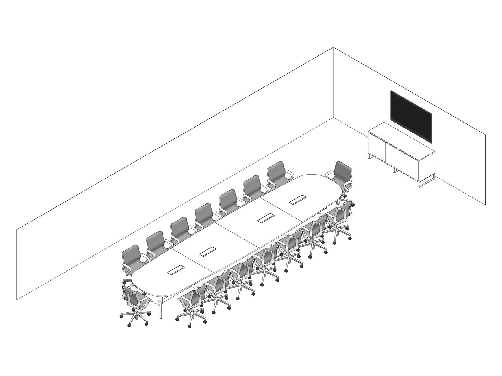 A line drawing - Meeting Space 023 EUR