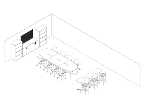 A line drawing - Meeting Space 036 EUR