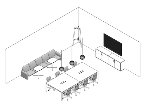 Eine Zeichnung - Meeting Space (Sitzungsraum) 201 EUR