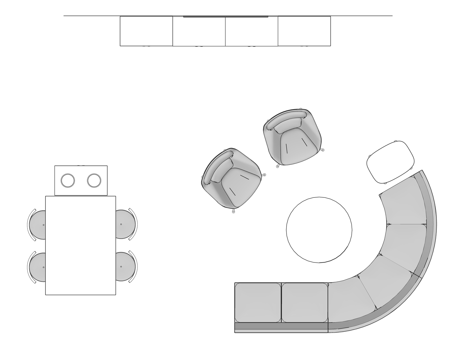 Un disegno al tratto visto dall'alto -Staff Lounge (Sala del personale) 001 EUR