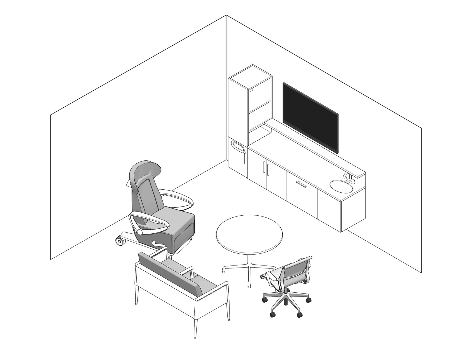 A line drawing - Exam Room 002